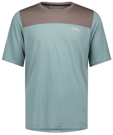 DIVERSION Herren-Merino-Kurzarmshirt / desert sage/iron / L