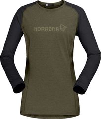 FJØRÅ  EQUALISER Damen-Langarmshirt / olive night / XS