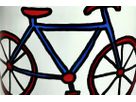 VELO Emailletasse mit Velomotiv / weiss / 300 ml