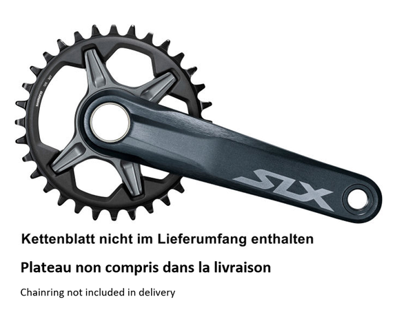 Kettenradgarnitur SLX FC-M7120 Single 12-Gang / schwarz / 165 mm