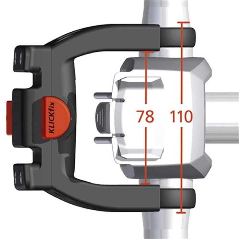 KLICK-FIX E-BIKE Lenkerhalterung / schwarz