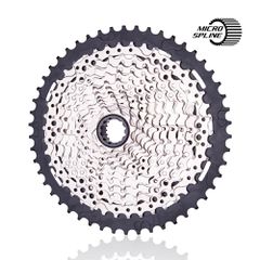 KASSETTE 12-fach, 10-50 Z. für Shimano Microspline / silber_schwarz / 10-50 Zähne