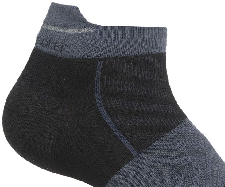 RUN+ ULTRALIGHT MICRO Damen-Merinosocken / black/graphite / S=35-37