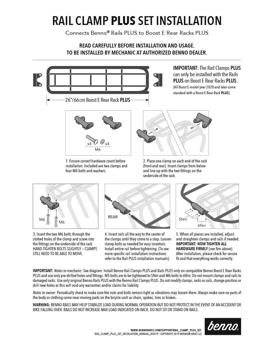 RAIL CLAMP SET PLUS / schwarz