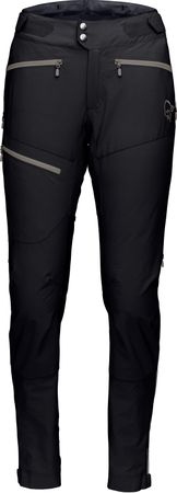 FJØRÅ  FLEX 1 Damen-Bikehose lang / caviar/castor grey / L