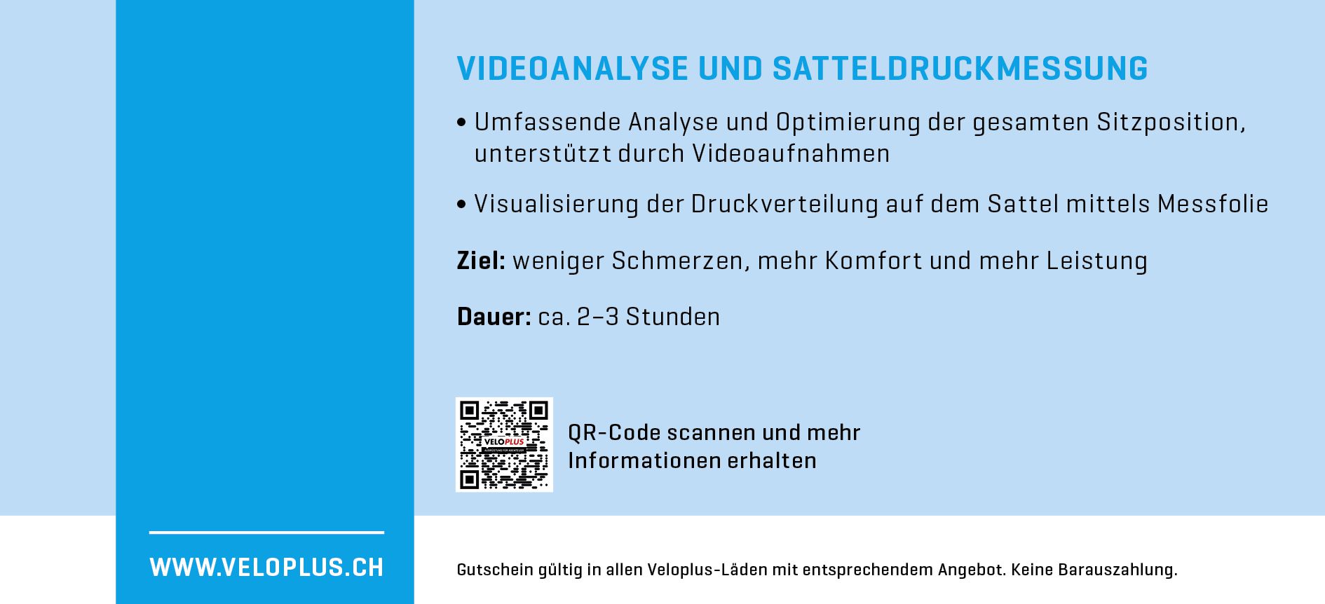 Geschenkgutscheine Ergonomie / Videoanalyse & Satteldruckmessung