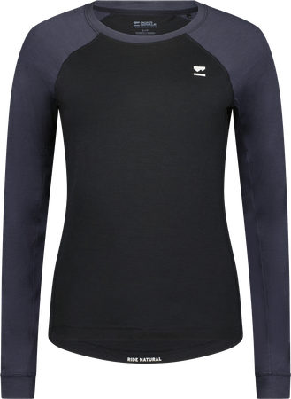 TARN Damen-Merino-Langarmshirt / black/9 iron / S
