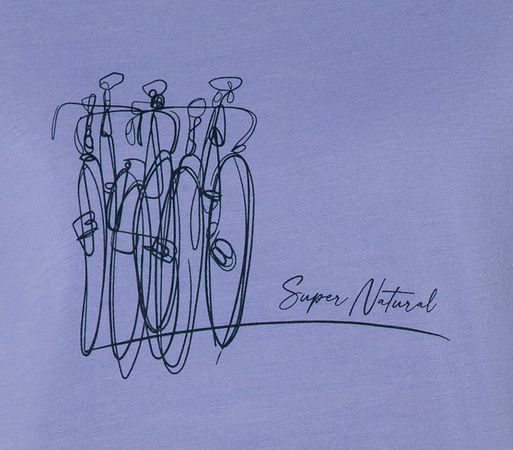 BIKE ART Damen-Merino-Kurzarmshirt / blue violet / S