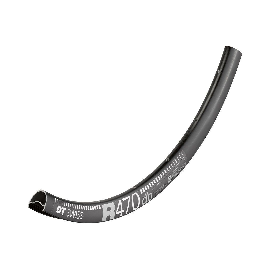 R470 DT-SWISS Felge / Black / 28", 32L, 20mm, DB, Rennradfelge