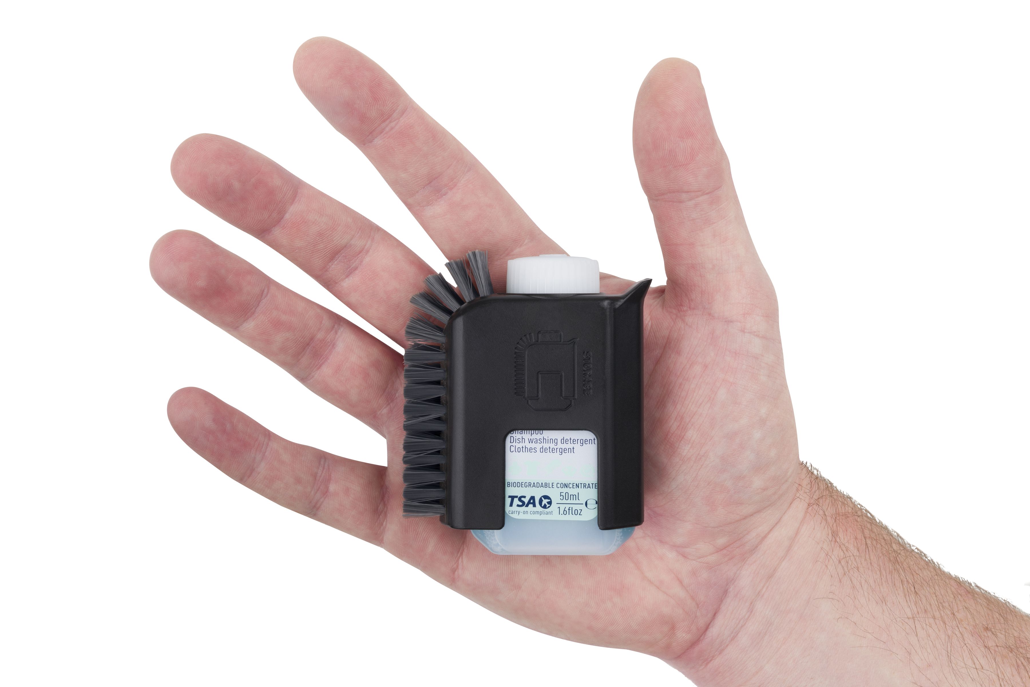 POT SCRUBBER & SOAP Bürste und Seife / schwarz / 50ML