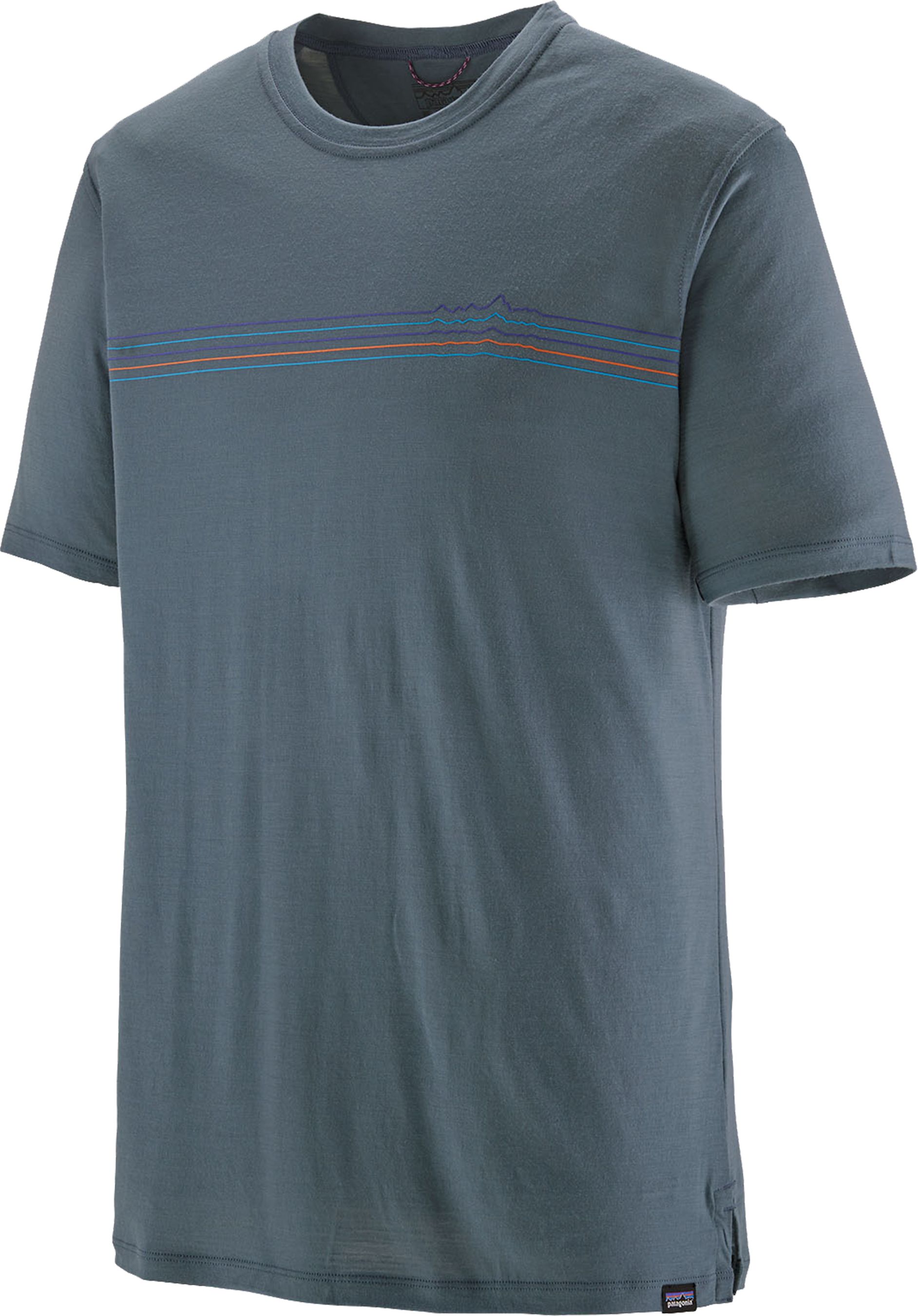 CAP COOL Herren-Merino-Kurzarmshirt / utility blue (fitz roy fader) / L
