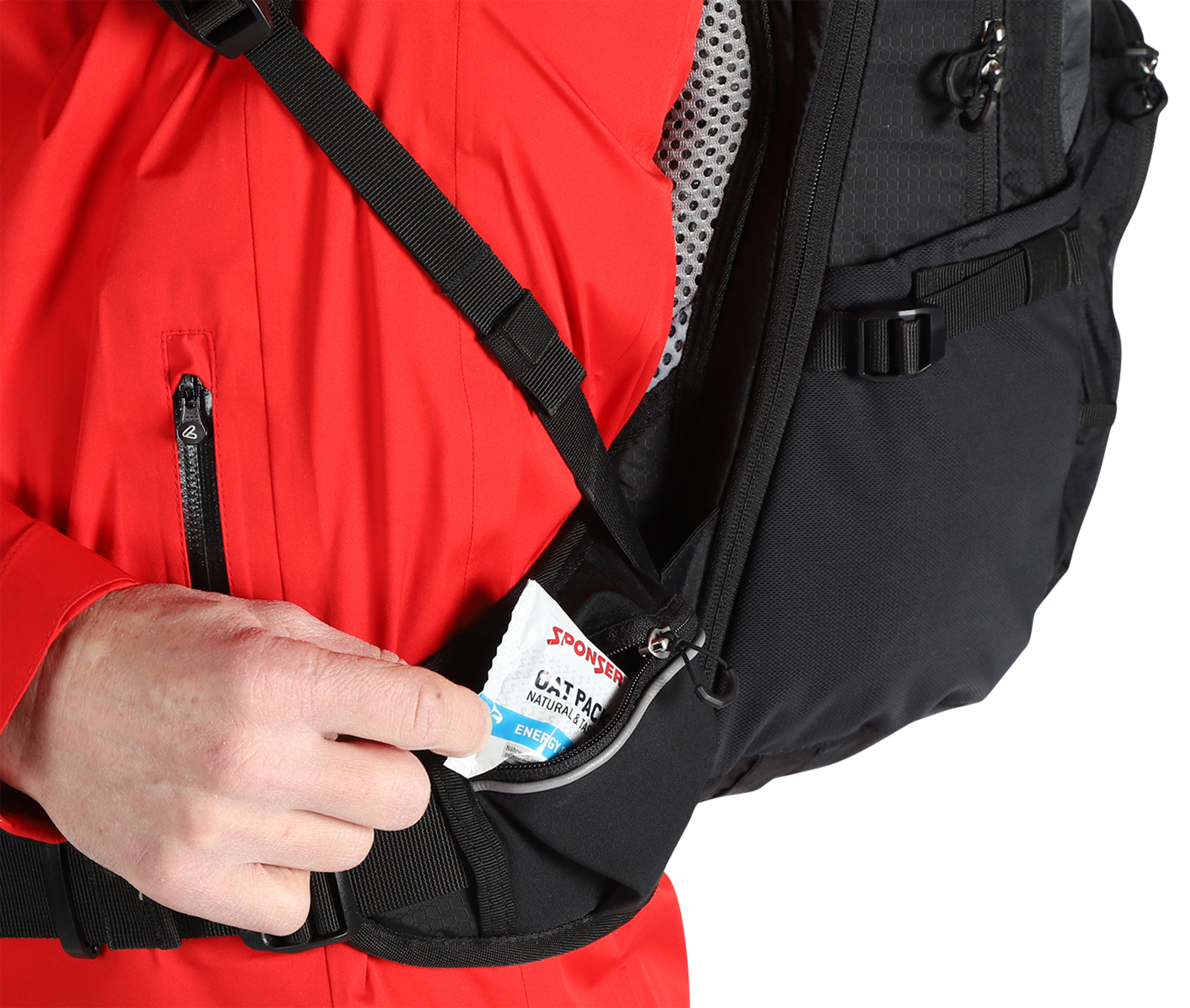 YAK Rucksack 19 + 5 Liter / schwarz grau / 19+5L