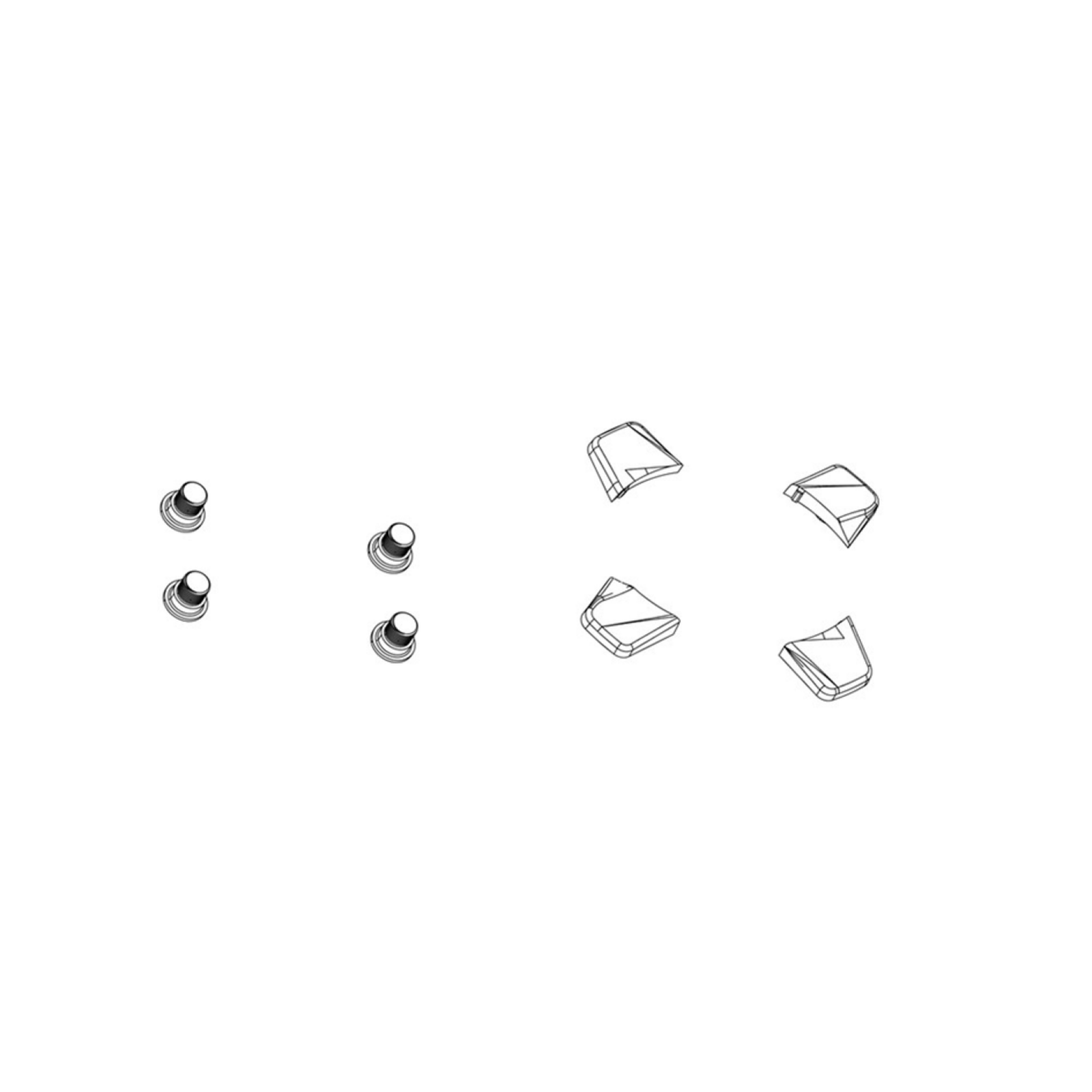 Chainring Bolt KIT 4X1 M8.5X7/M8.5X5 Steel QTY 4 / black