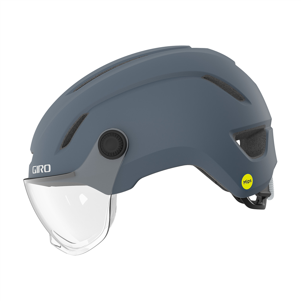 EVOKE MIPS Helm mit Scheibe / matte portaro grey / L 59-63