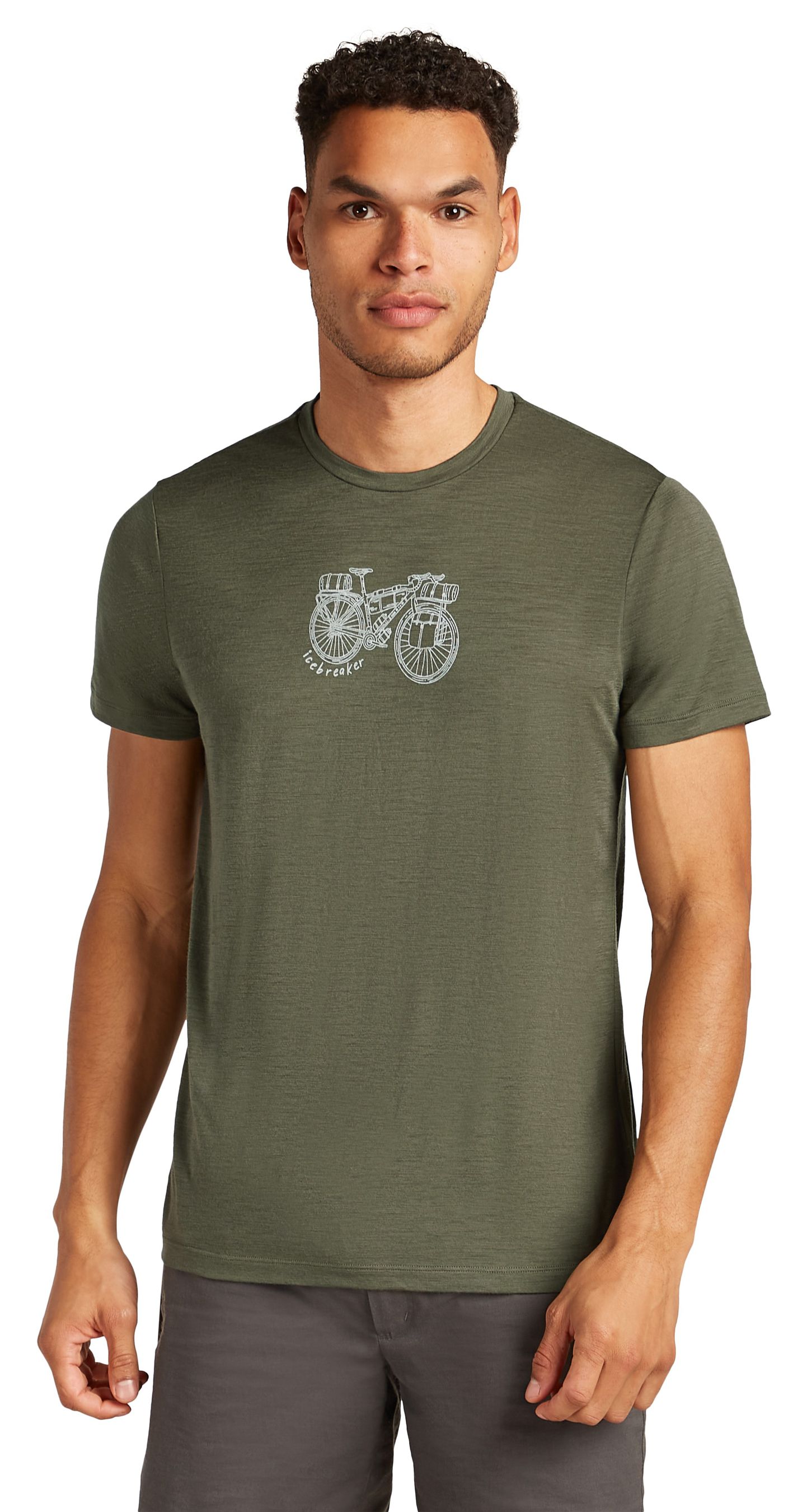 TL ADVENTURE RIDE Herren-Merino-Kurzarmshirt / loden / L
