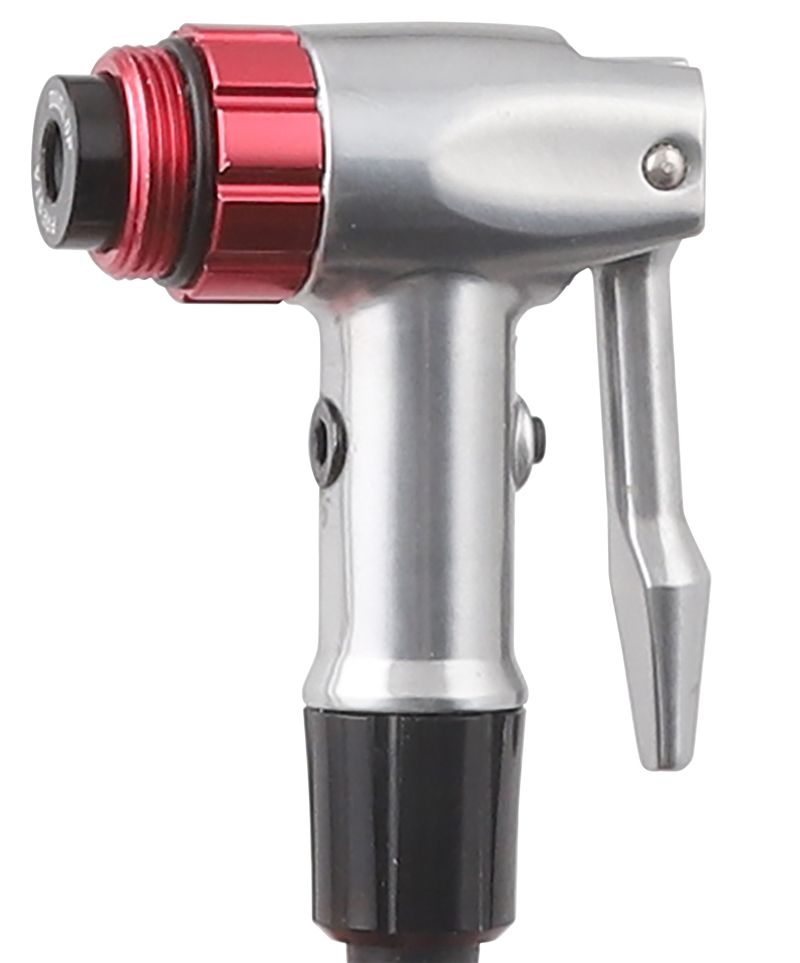 KOMPRESSOR Standpumpe aus Aluminium, 3" Manometer / silber
