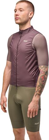 ODYSSEY HIGH VISIBILITY Herren-Gravel-Windweste / burgundy / M