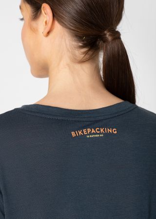 BIKEPACKING Damen-Merino-Kurzarmshirt / blueberry / M