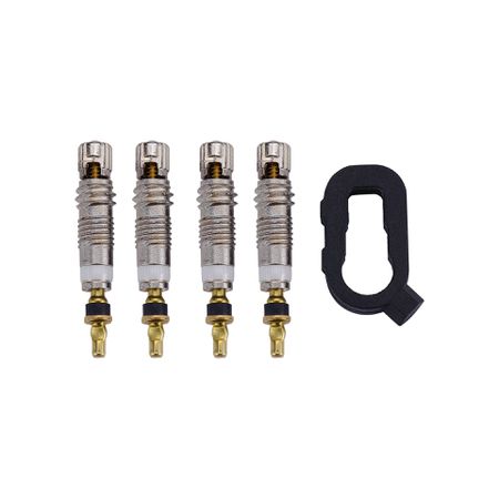 PRESTA Ventilaufsatz, 4 Stück, inkl.Tool / silber