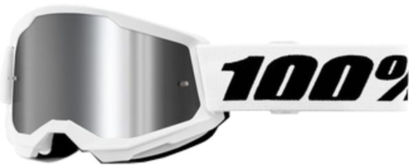 Goggle Strata 2 Junior / White - Mirror Silver Lens / weiss