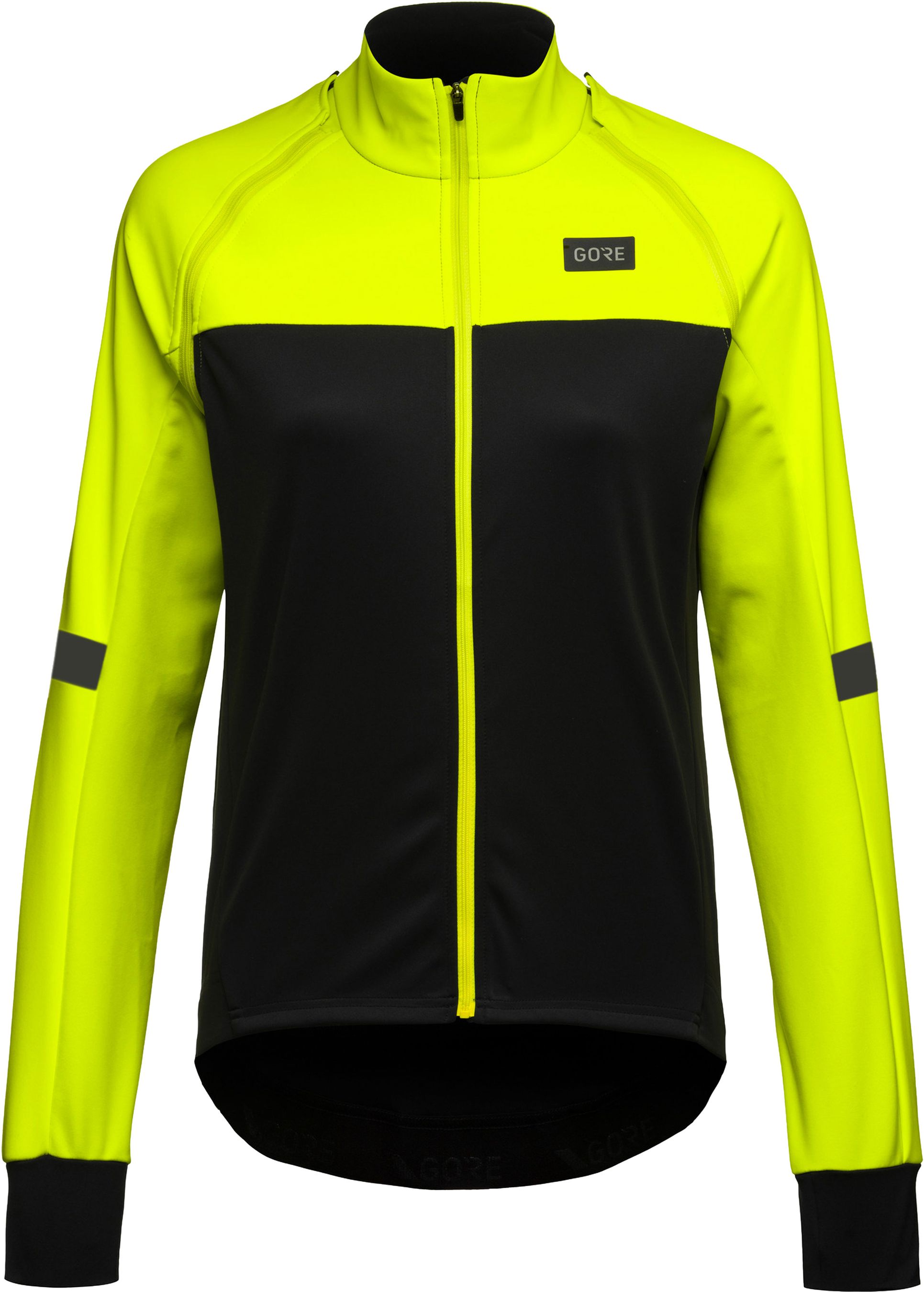 PHANTOM Damen-Zip-off-Softshelljacke / black/neon yellow / 34
