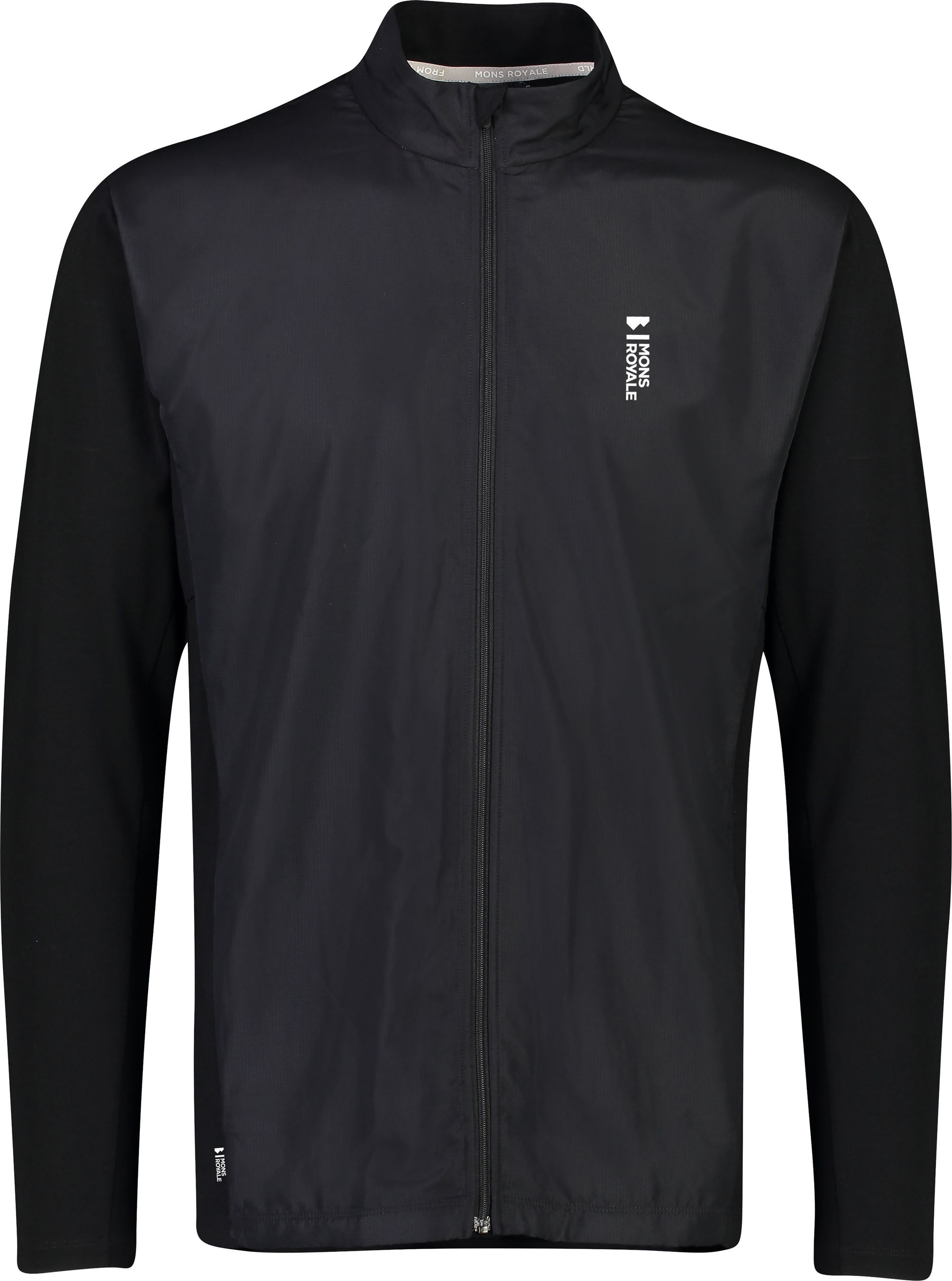 REDWOOD WIND Herren-Merino-Langarmtrikot mit Windschutz / black / XXL