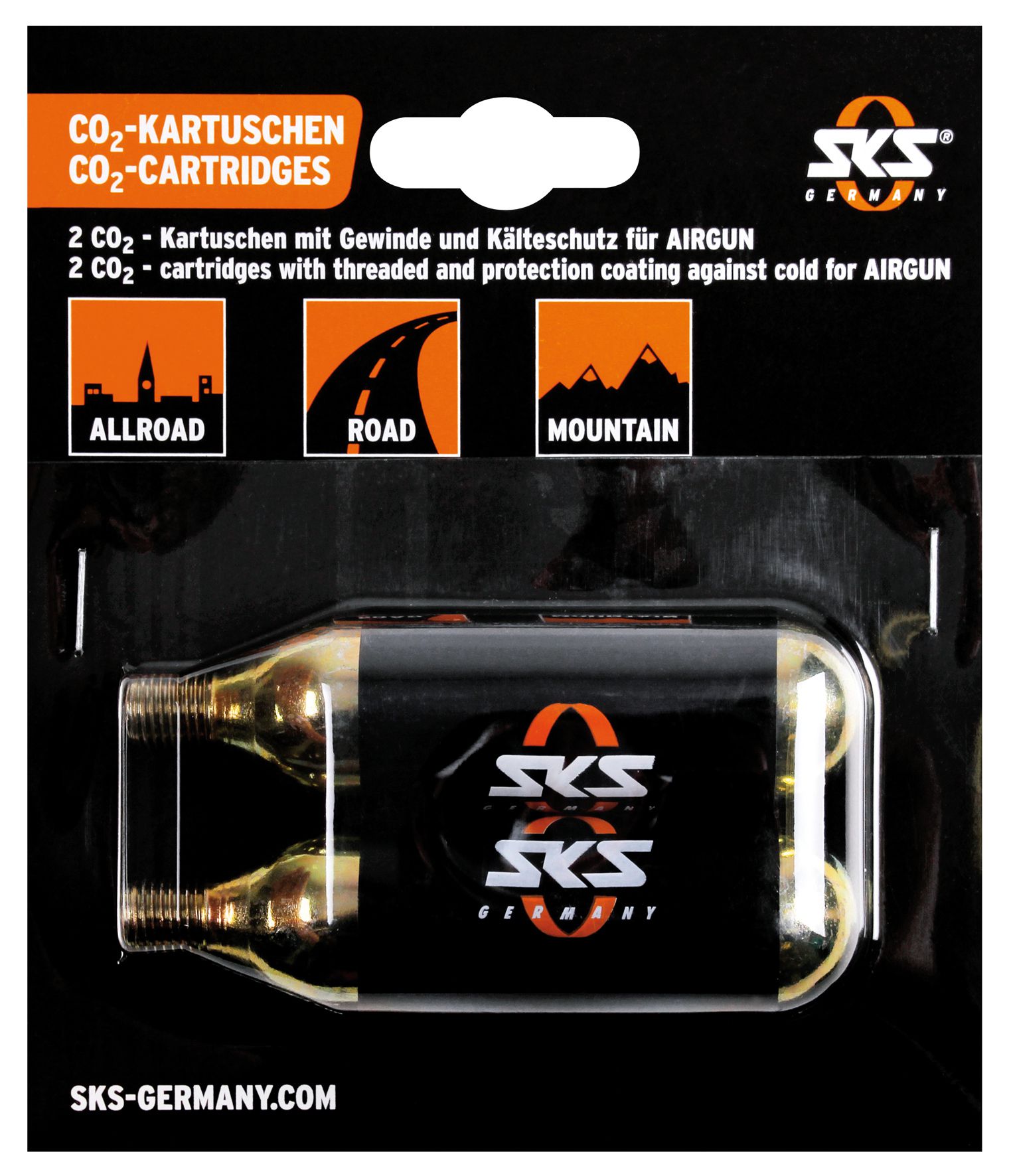 CO2-Patronen mit Gewinde / 24 g, offen, 1 Stück
