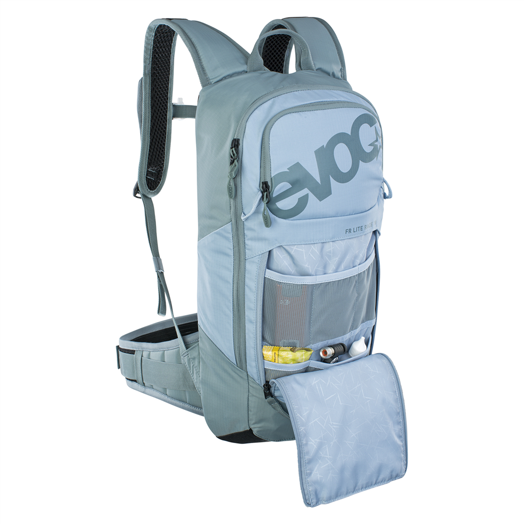 FR LITE RACE, 10 L, Protektorenrucksack / steel/copen blue / M/L