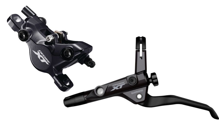 XT T8100 2-Kolben Trekking-Scheibenbrems-Set / schwarz / vorne