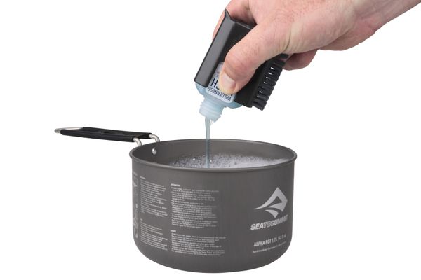 POT SCRUBBER & SOAP Bürste und Seife / schwarz / 50ML