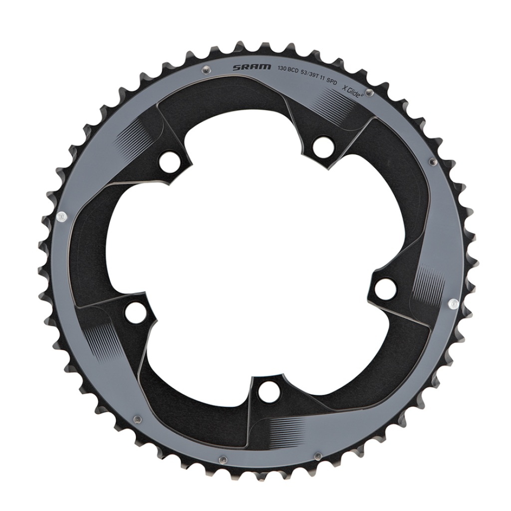 Chainring Force22 110BCD Non-/Hidden-Bolt (50-34) / black / 110x50T