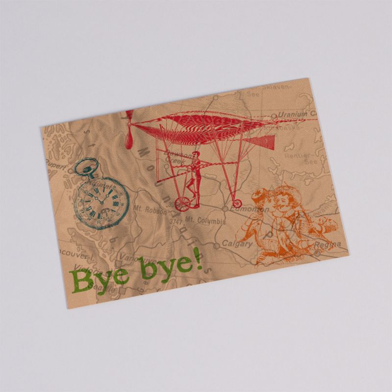 WELTENBUMMLER Postkarte / Grusskarte