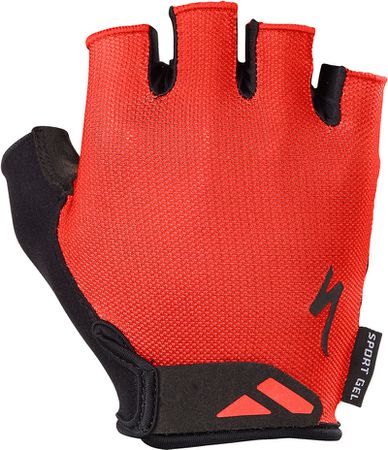 BG SPORT Unisex-Kurzfingerhandschuhe / red / S
