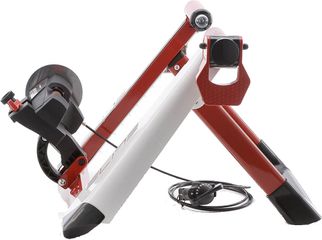 NOVO FORCE Hometrainer, feste Rolle mit Magnetbremse / weiss-rot