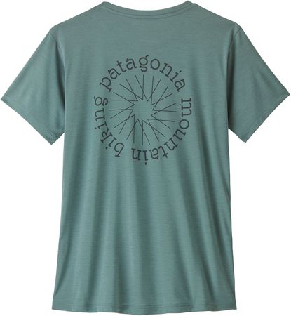 CAP COOL DAILY Damen-Kurzarmshirt / blue sage / XL