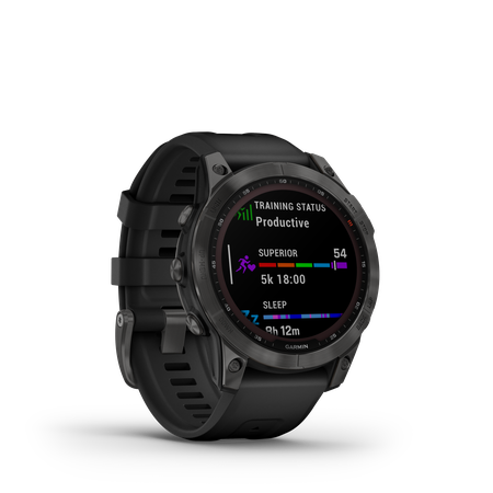 FENIX 7 SOLAR Multisportuhr 47mm / schiefergrau mit schwarzem armband