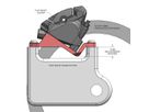 DISC-ADAPTER POST TO FLAT MOUNT +20mm / schwarz / +20mm