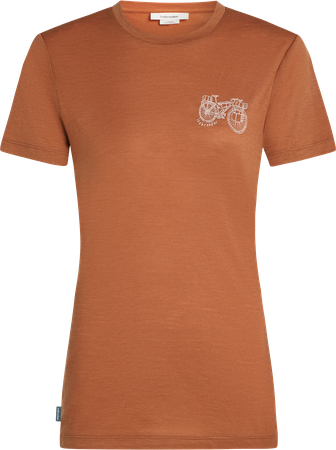 TL ADVENTURE RIDE Damen-Merino-Kurzarmshirt / dusty clay / M