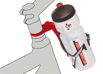 STEM Bidonhalter-Adapter für 1-1/8" Gabelschaft / schwarz