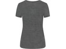 GO OUT Damen-Kurzarm-Merino-Shirt / pirate grey melange / L