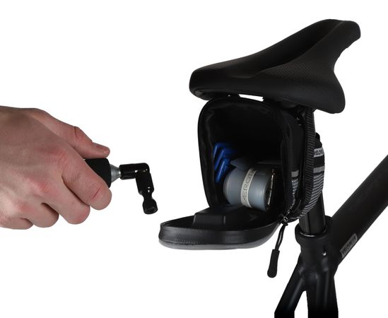 LED BAG Satteltasche mit integriertem Rücklicht / schwarz / 0.8L