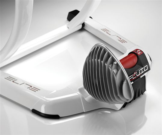 QUBO FLUID Hometrainer, feste Rolle mit Ölbremse / weiss