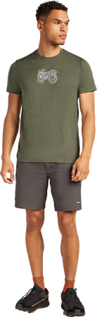 TL ADVENTURE RIDE Herren-Merino-Kurzarmshirt / loden / L