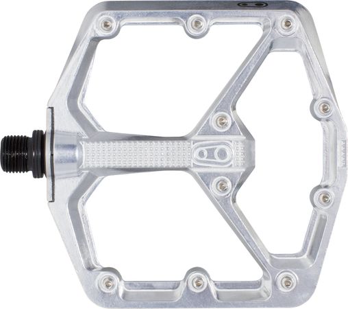 Pedal Stamp 7 large polish silver / silber / Plattformpedal, 114