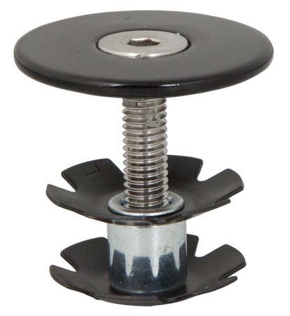 ANKER SET mit Alu Flat Top Cap, 1 1/8" / schwarz