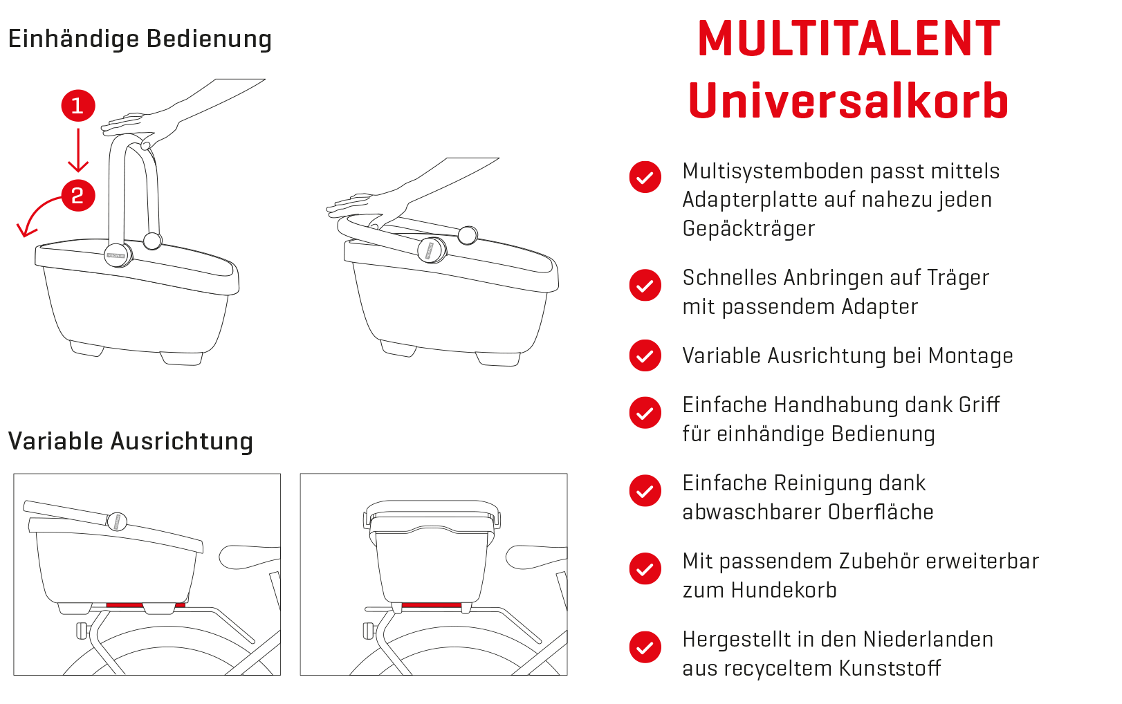 MULTITALENT Universalkorb / anthrazit