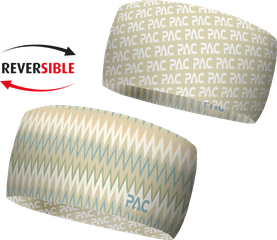 RECYCLED SEAMLESS HEADBAND Stirnband / beige zig zag