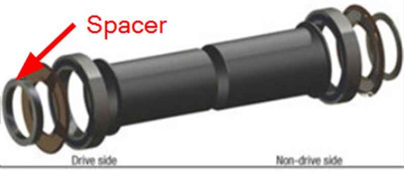 BB90/95 SPACER 3.5mm für Shimano MTB Kurbelzu Drop-In-Tretlager - Hauptansicht