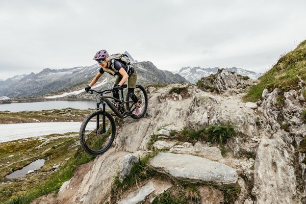 TRAIL FLOW PRO Damen-Bikeshorts / fir green / M