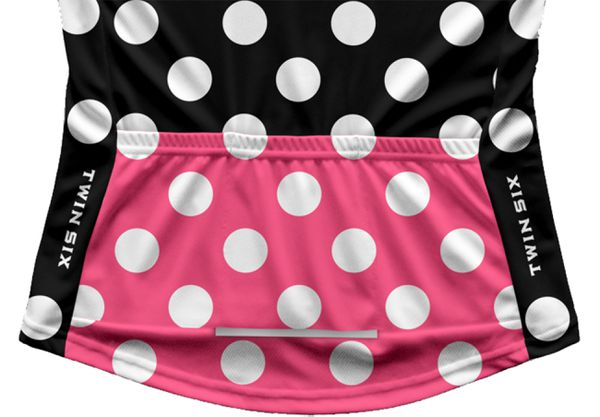 THE QOM Damen-Kurzarmtrikot / black/pink / XL